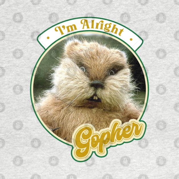 Retro Dancing Gopher Caddyshack Fan Design by darklordpug